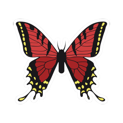 Kiss-Cut Stickers - Red Butterfly Printify