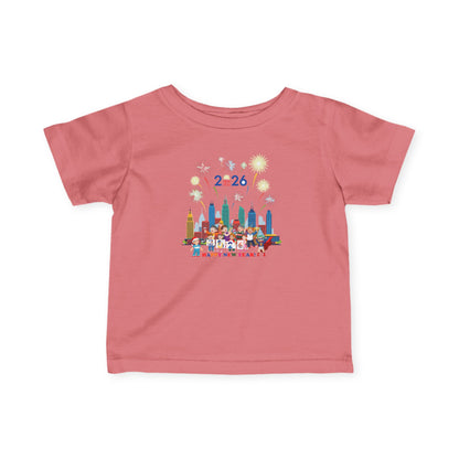 Infant Fine Jersey Tee - Happy new year with fireworks - [[{"value":"Wonderwear Kid"}]]