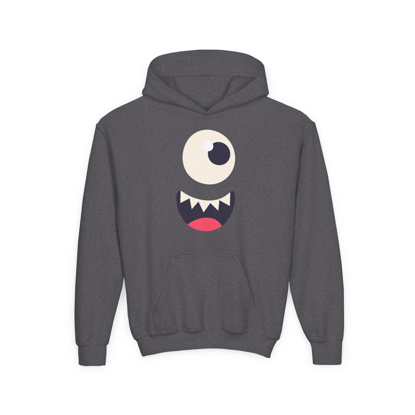 Youth Heavy Blend Hooded Sweatshirt - Monsters face