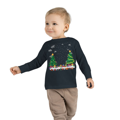 Toddler Long Sleeve Tee - Christmas and snowing - [[{"value":"Wonderwear Kid"}]]
