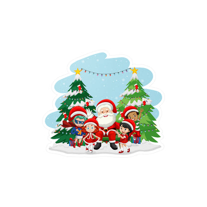 Christmas Kiss-Cut Vinyl Decals – Super kiddo with santa claus - [[{"value":"Wonderwear Kid"}]]
