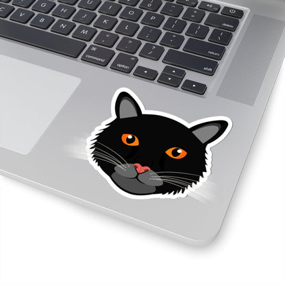 Kiss-Cut Stickers - Black Cat Printify