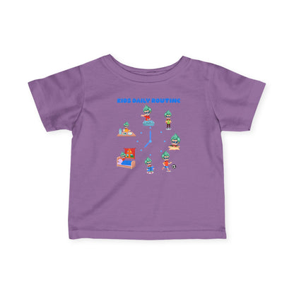 Infant Fine Jersey Tee - Super kiddo daily routine - [[{"value":"Wonderwear Kid"}]]