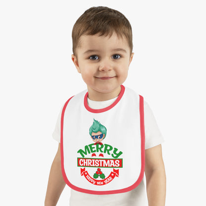 Baby Bib - Merry chridtmas from super kiddo - [[{"value":"Wonderwear Kid"}]]