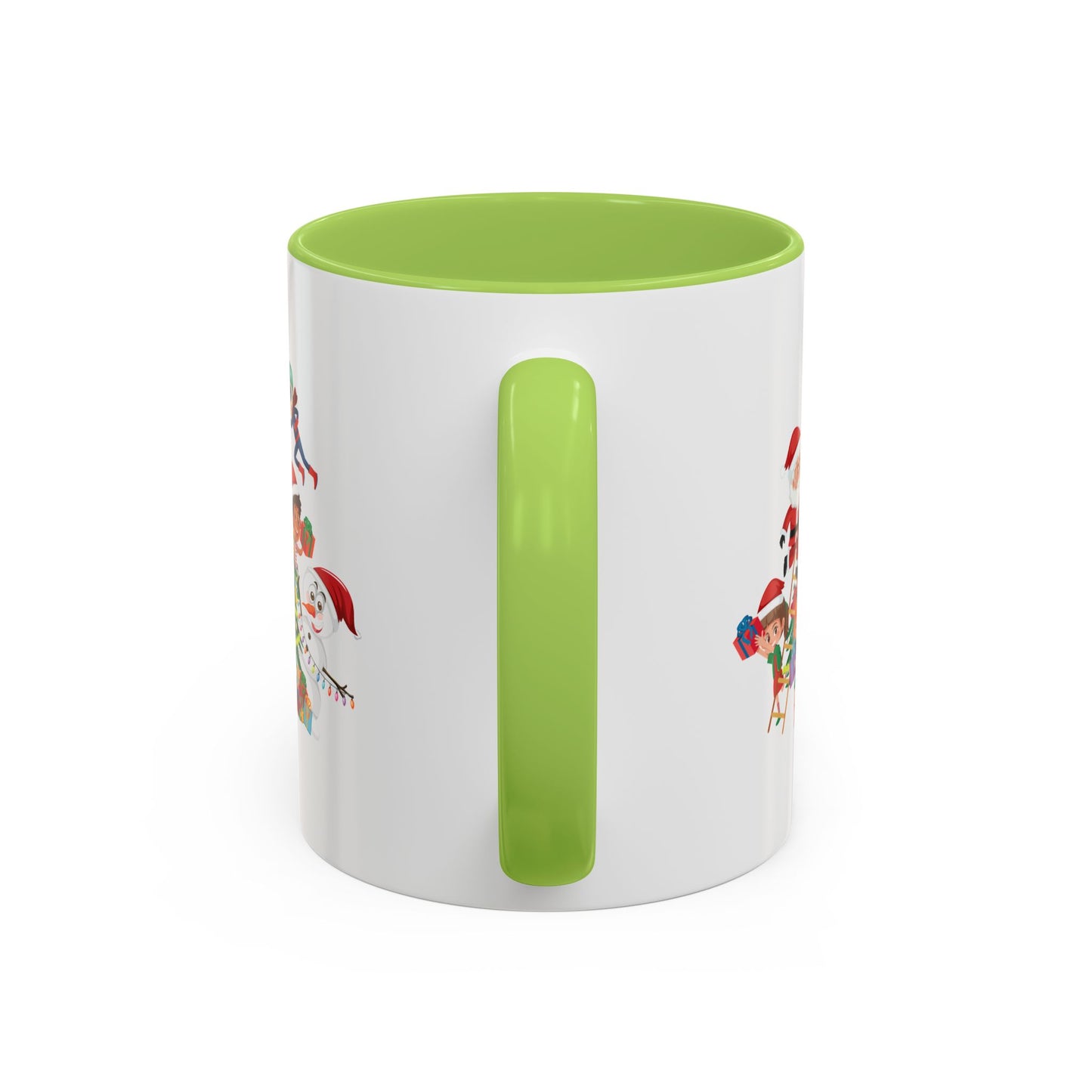 Accent Coffee Mug - Super kiddo making christmas tree