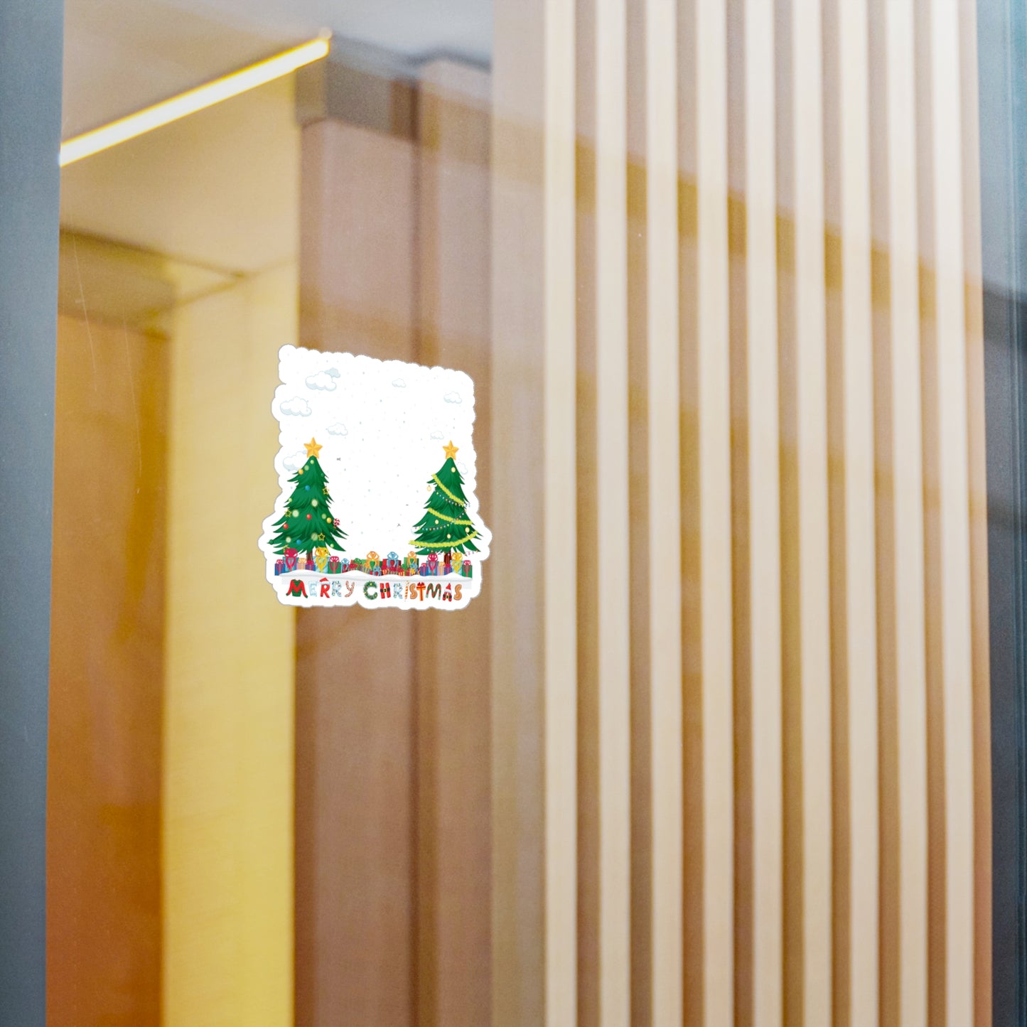 Christmas Kiss-Cut Vinyl Decals – Christmas and snowing