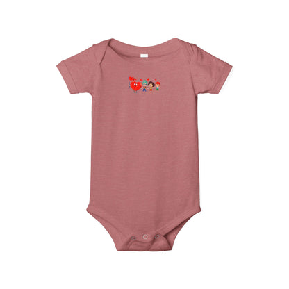 Infant Jersey One Piece - Valentines - Holding hands - [[{"value":"Wonderwear Kid"}]]