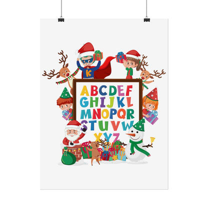 Rolled Posters - Christmas alphabet with super kiddo - [[{"value":"Wonderwear Kid"}]]