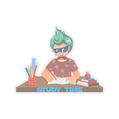 Kiss-Cut Stickers - Super kiddo studying - [[{"value":"Wonderwear Kid"}]]