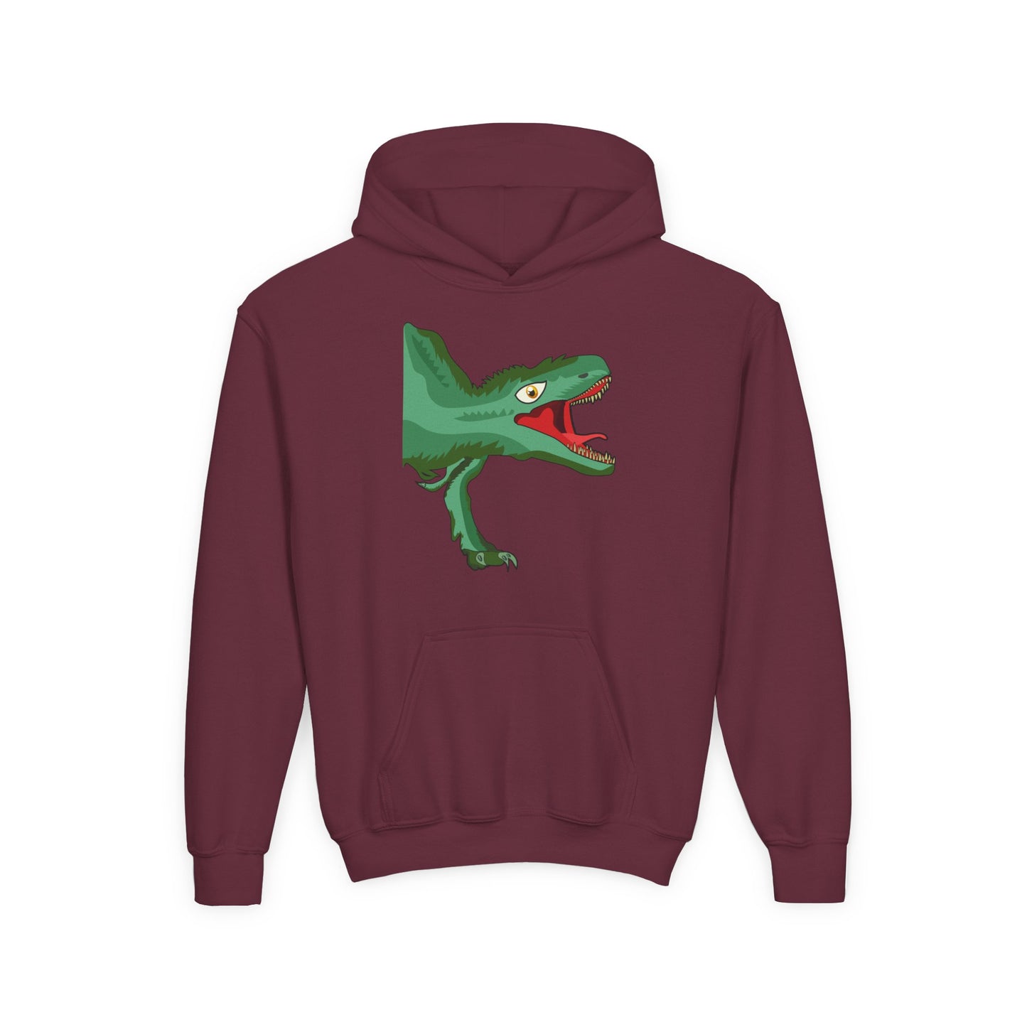 Youth Heavy Blend Hooded Sweatshirt -  Tyrannosaurus hunting