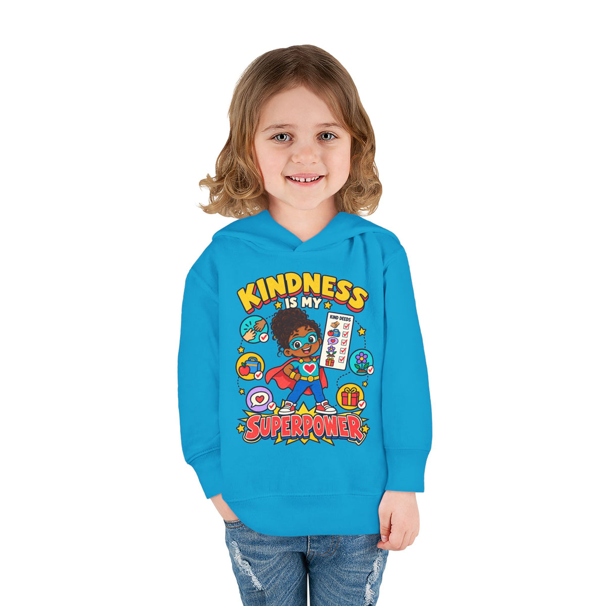 Toddler Hoodie — Kindness Is My Superpower