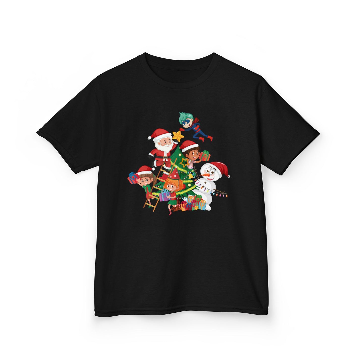 Kids Heavy Cotton™ Tee - Super kiddo making christmas tree - [[{"value":"Wonderwear Kid"}]]