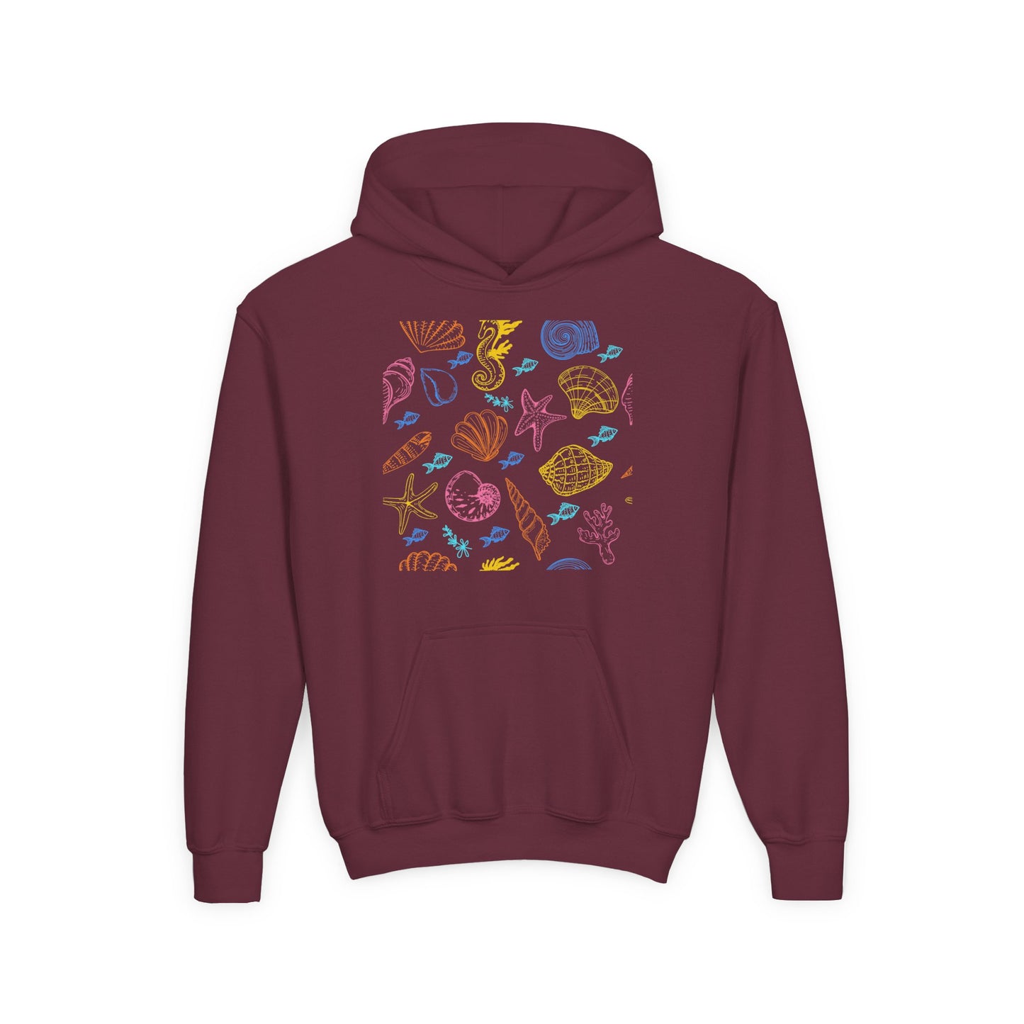 Youth Heavy Blend Hooded Sweatshirt - Sea creatures