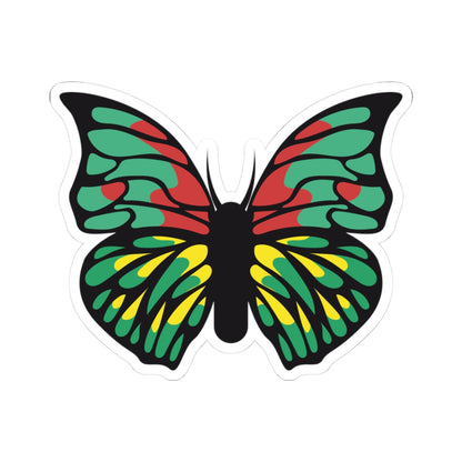 Kiss-Cut Stickers - Green Butterfly Printify