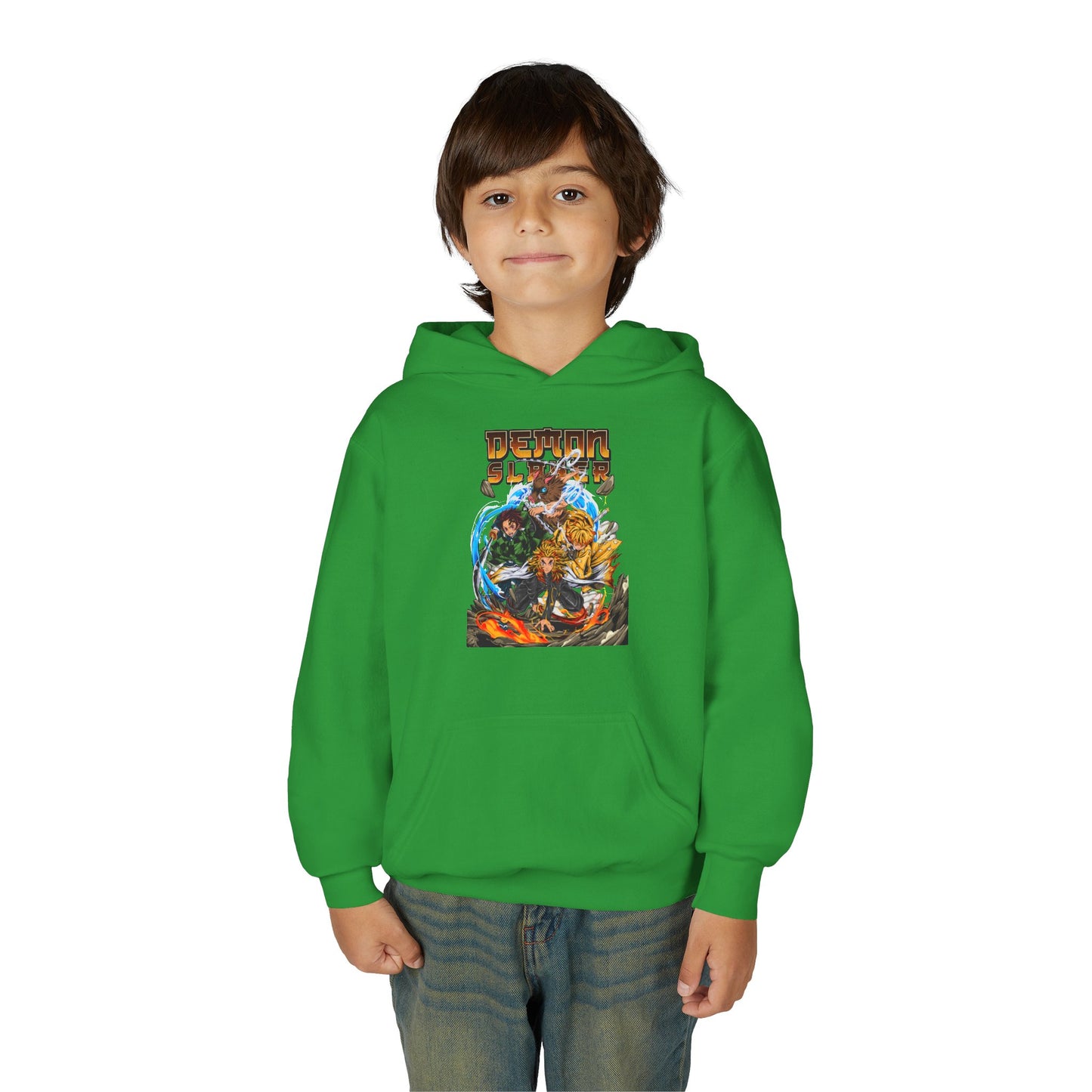 Youth Heavy Blend Hooded Sweatshirt - Demon slayer