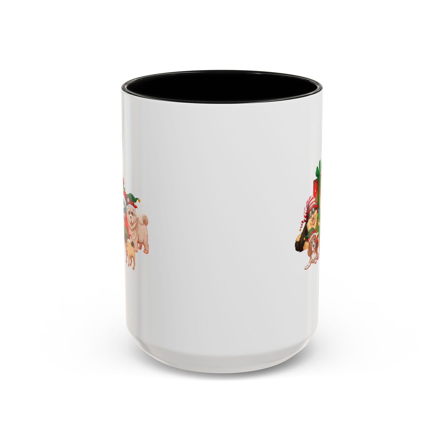 Accent Coffee Mug - Christmas with super kiddo pet friends without text