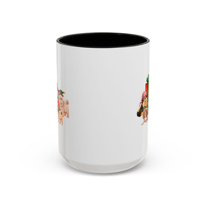Accent Coffee Mug - Christmas with super kiddo pet friends without text - [[{"value":"Wonderwear Kid"}]]