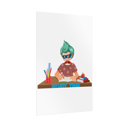 Rolled Posters - Super kiddo studying - [[{"value":"Wonderwear Kid"}]]