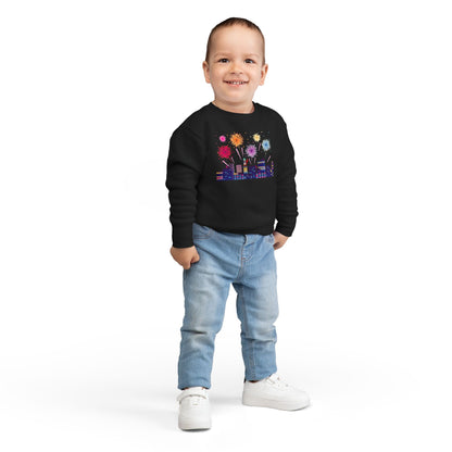 Toddler Sweatshirt - Super kiddo with fireworks - [[{"value":"Wonderwear Kid"}]]