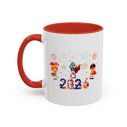 Accent Coffee Mug - Super kiddo and other hero - [[{"value":"Wonderwear Kid"}]]