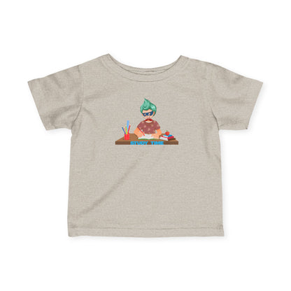 Infant Fine Jersey Tee - Super kiddo studying - [[{"value":"Wonderwear Kid"}]]