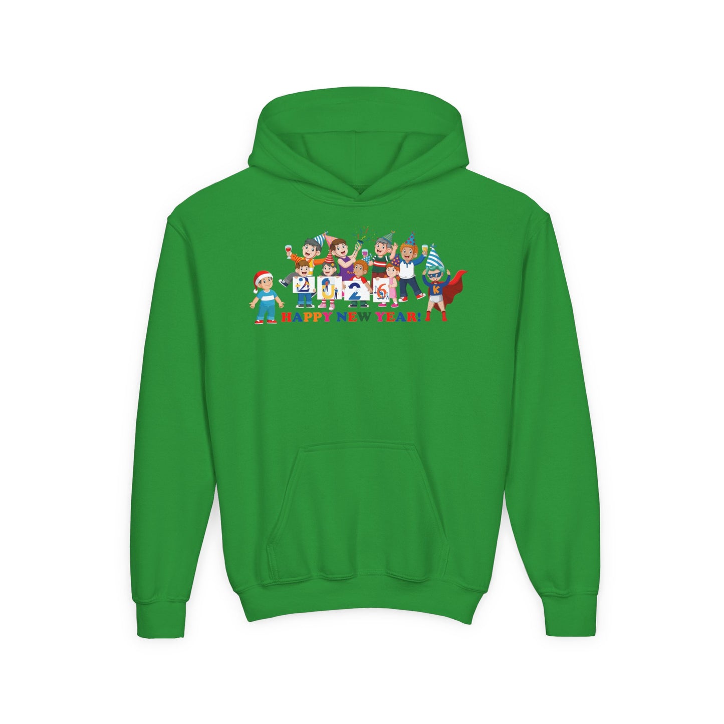 Youth Heavy Blend Hooded Sweatshirt - Happy new year from super kiddo