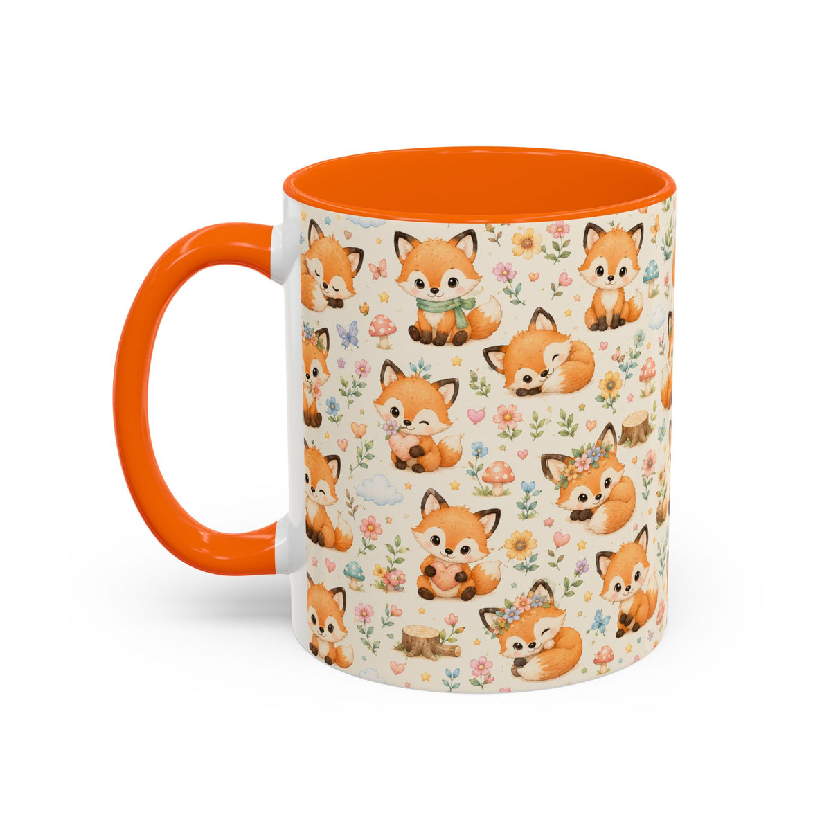 Accent Coffee Mug  (11/15 oz) - Baby foxes