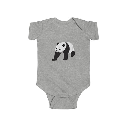 Baby Crawling Panda Bodysuit - Infant Onesie Printify