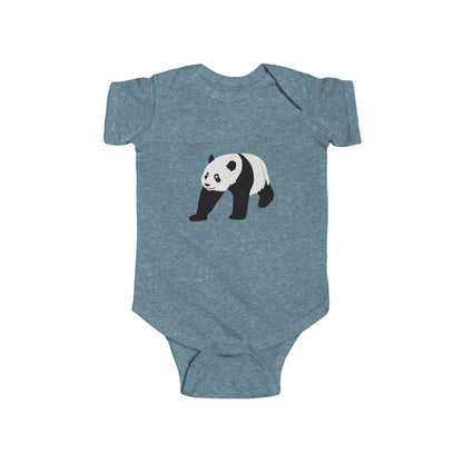 Baby Crawling Panda Bodysuit - Infant Onesie Printify