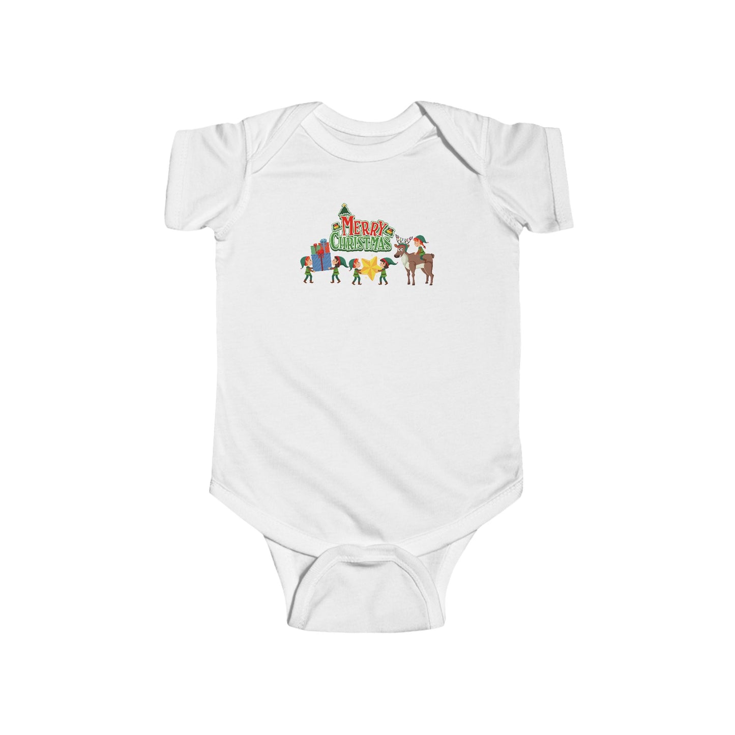 Infant Bodysuit - Merry christmas and reindeer - [[{"value":"Wonderwear Kid"}]]
