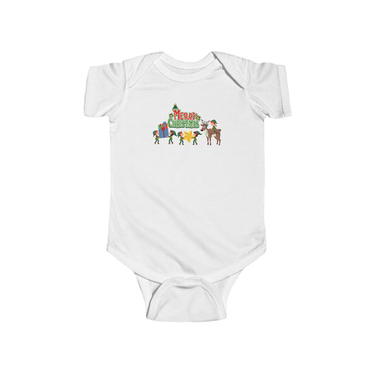 Infant Bodysuit - Merry christmas and reindeer - [[{"value":"Wonderwear Kid"}]]