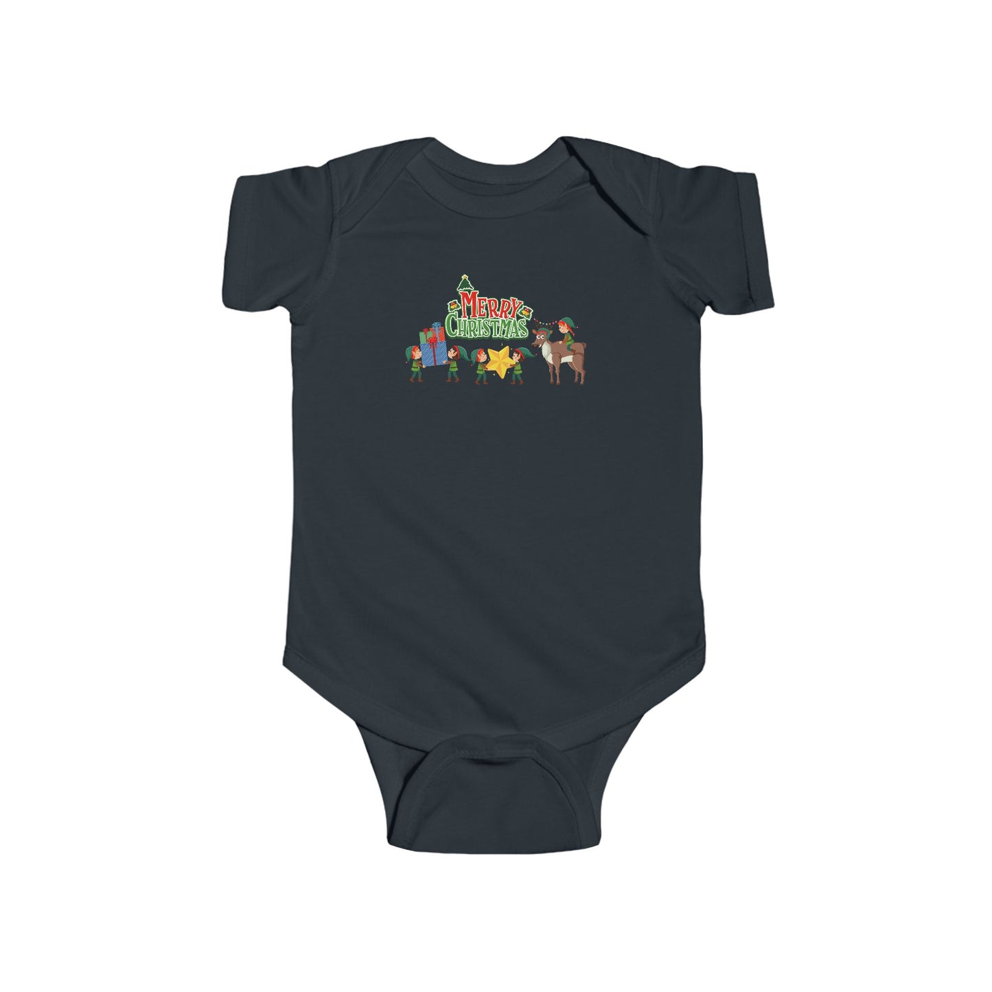 Infant Bodysuit - Merry christmas and reindeer - [[{"value":"Wonderwear Kid"}]]