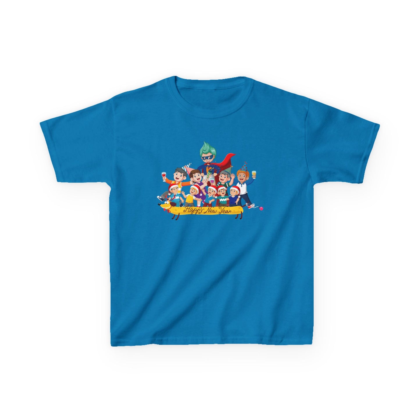 Kids Heavy Cotton™ Tee - Happy new year with friends - [[{"value":"Wonderwear Kid"}]]