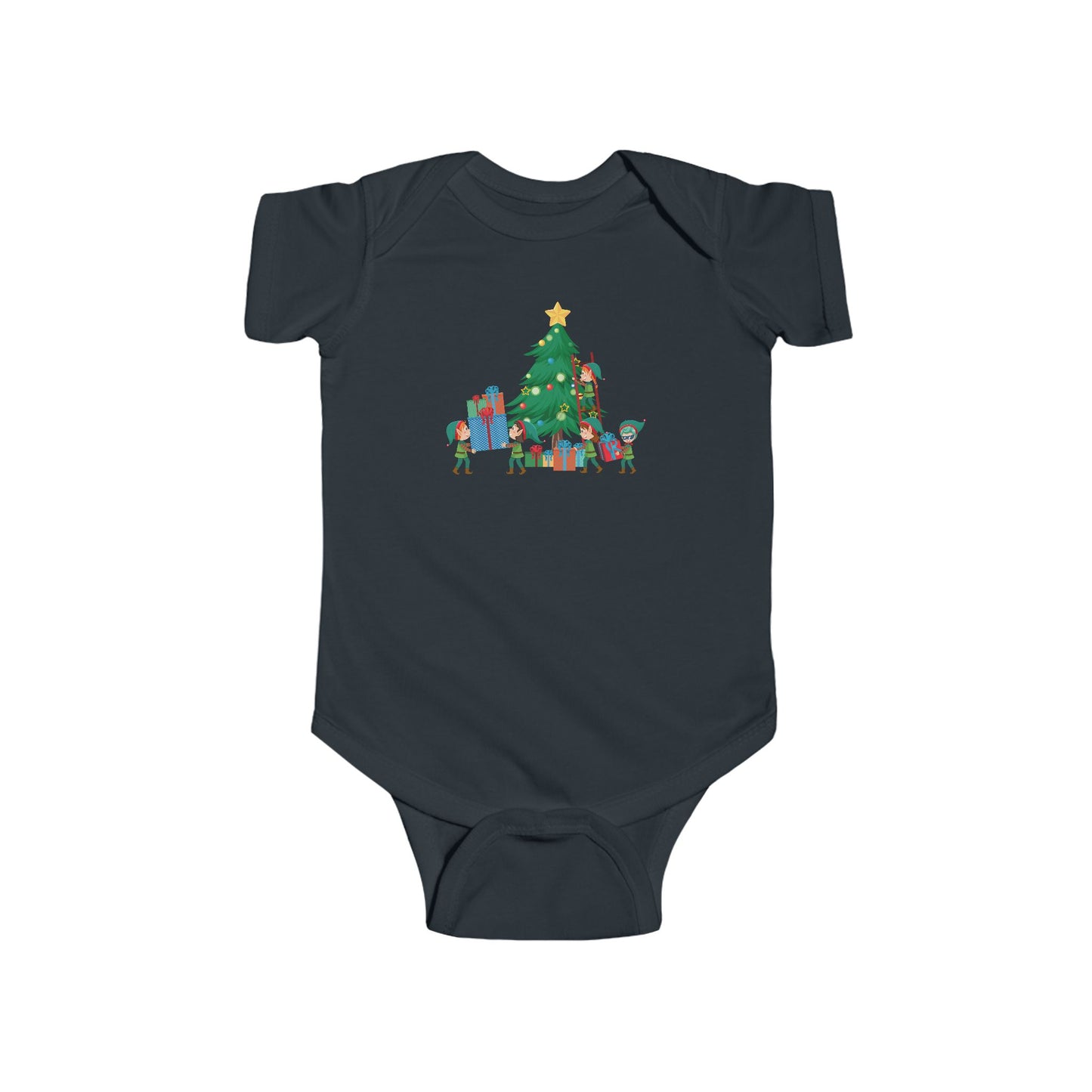 Infant Bodysuit - Super kiddo putting gifts on christmas tree - [[{"value":"Wonderwear Kid"}]]