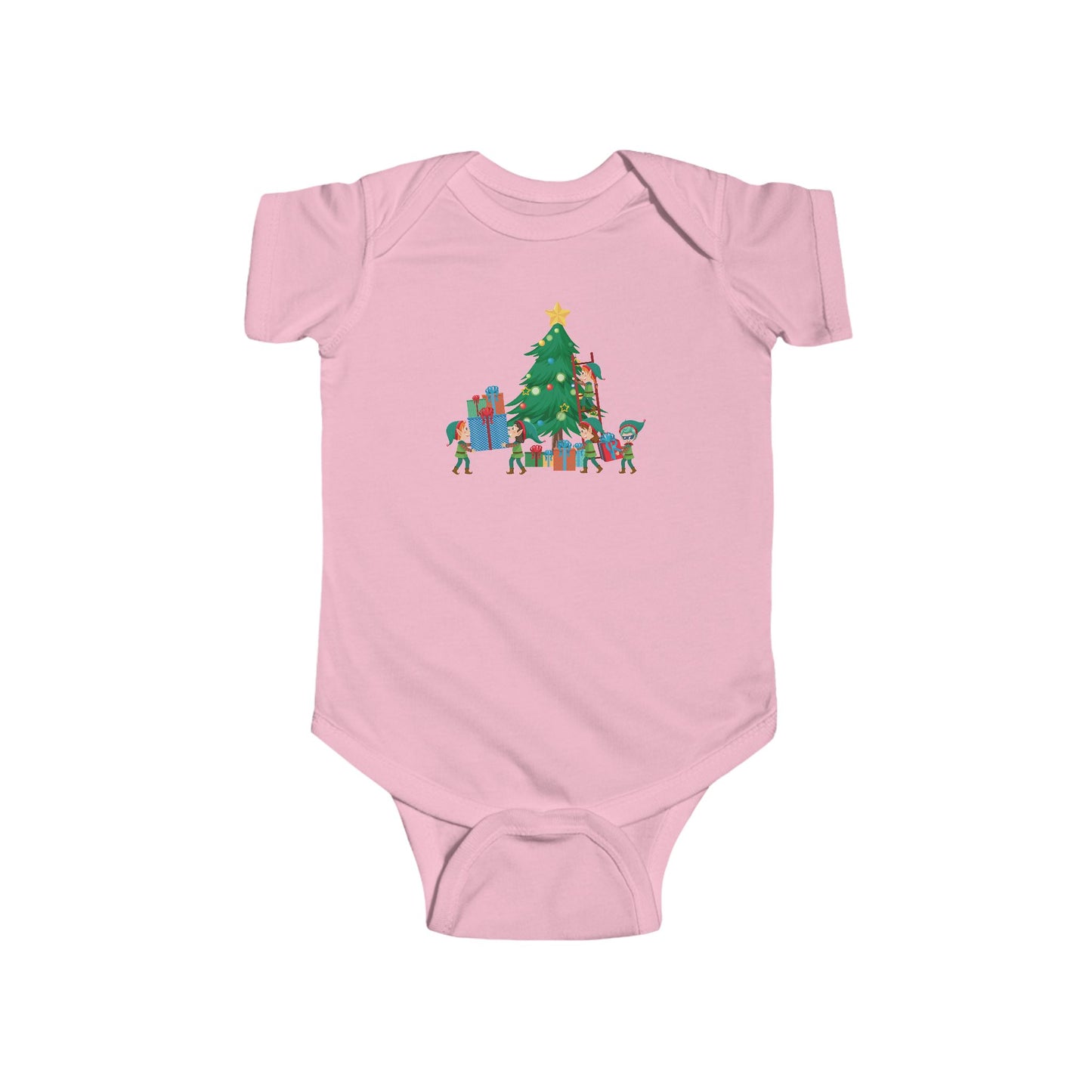 Infant Bodysuit - Super kiddo putting gifts on christmas tree - [[{"value":"Wonderwear Kid"}]]