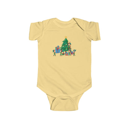 Infant Bodysuit - Super kiddo putting gifts on christmas tree - [[{"value":"Wonderwear Kid"}]]