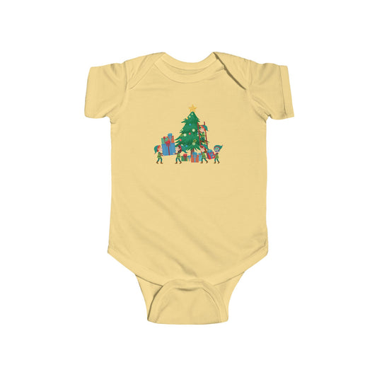 Infant Bodysuit - Super kiddo putting gifts on christmas tree - [[{"value":"Wonderwear Kid"}]]