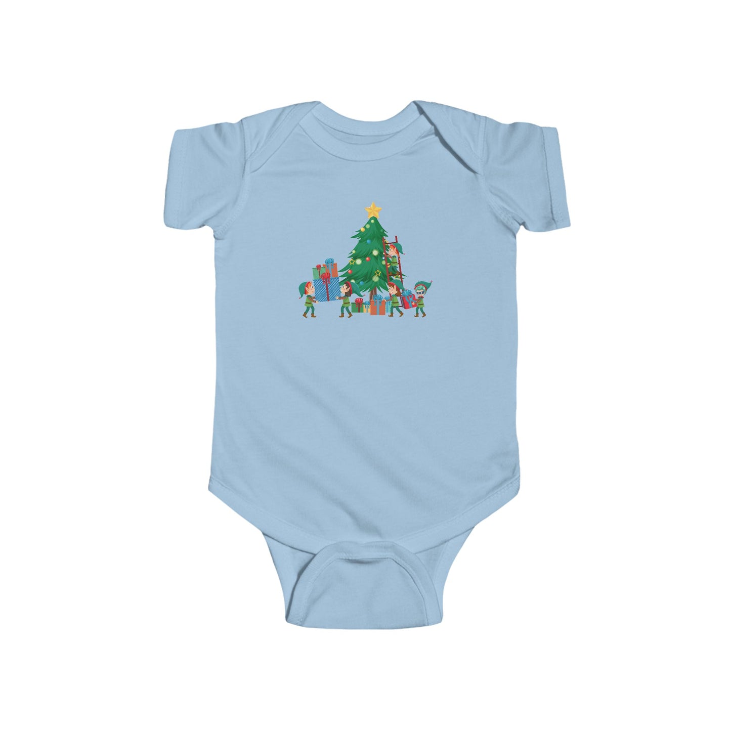 Infant Bodysuit - Super kiddo putting gifts on christmas tree - [[{"value":"Wonderwear Kid"}]]