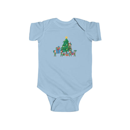 Infant Bodysuit - Super kiddo putting gifts on christmas tree - [[{"value":"Wonderwear Kid"}]]