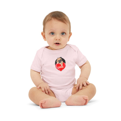 Infant Jersey One Piece - Valentines - Cute Pug - [[{"value":"Wonderwear Kid"}]]