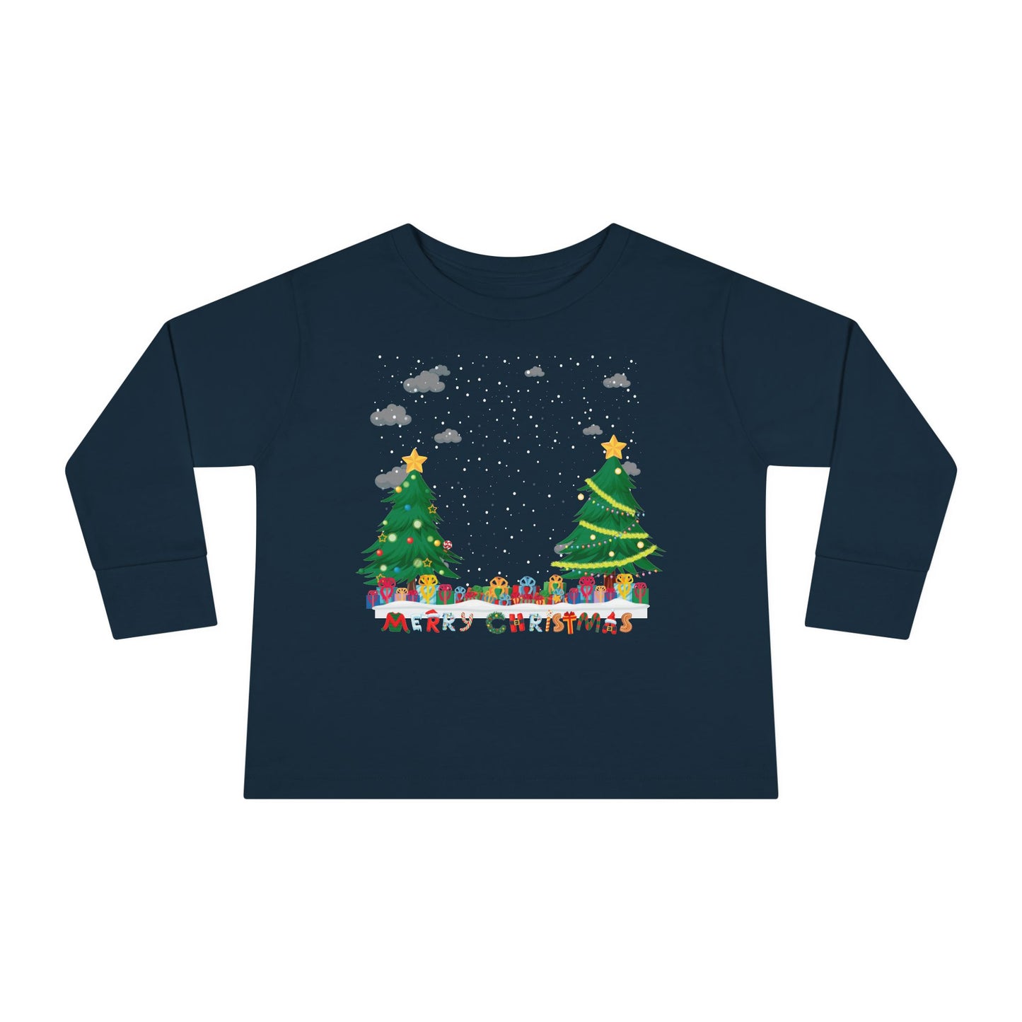 Toddler Long Sleeve Tee - Christmas and snowing - [[{"value":"Wonderwear Kid"}]]