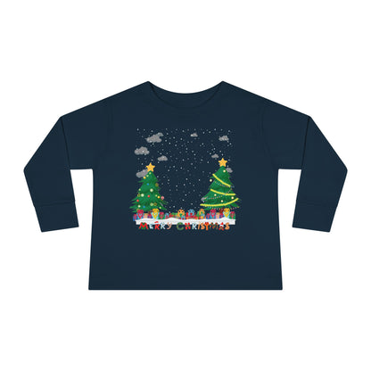 Toddler Long Sleeve Tee - Christmas and snowing - [[{"value":"Wonderwear Kid"}]]