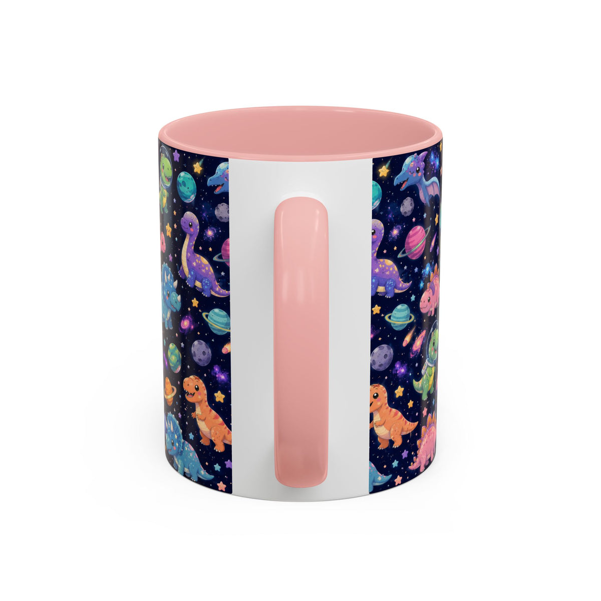 Accent Coffee Mug  (11/15 oz) - Cosmic dinosaurs