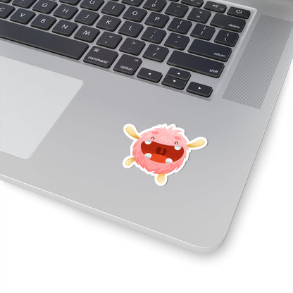Kiss-Cut Vinyl Decals - Baby pink monster Printify