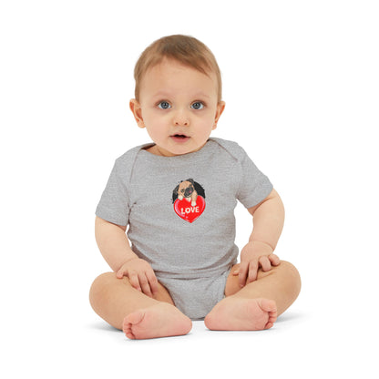Infant Jersey One Piece - Valentines - Cute Pug - [[{"value":"Wonderwear Kid"}]]