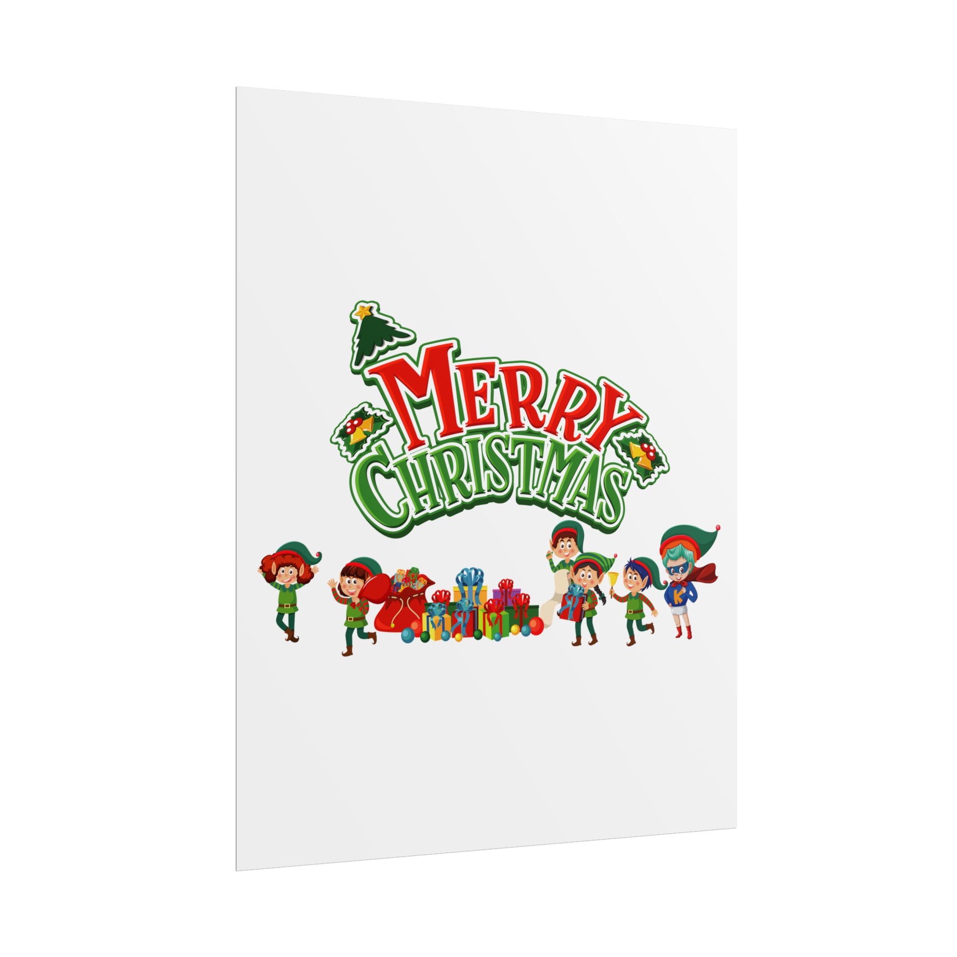 Rolled Posters - Merry christmas from super friends - [[{"value":"Wonderwear Kid"}]]