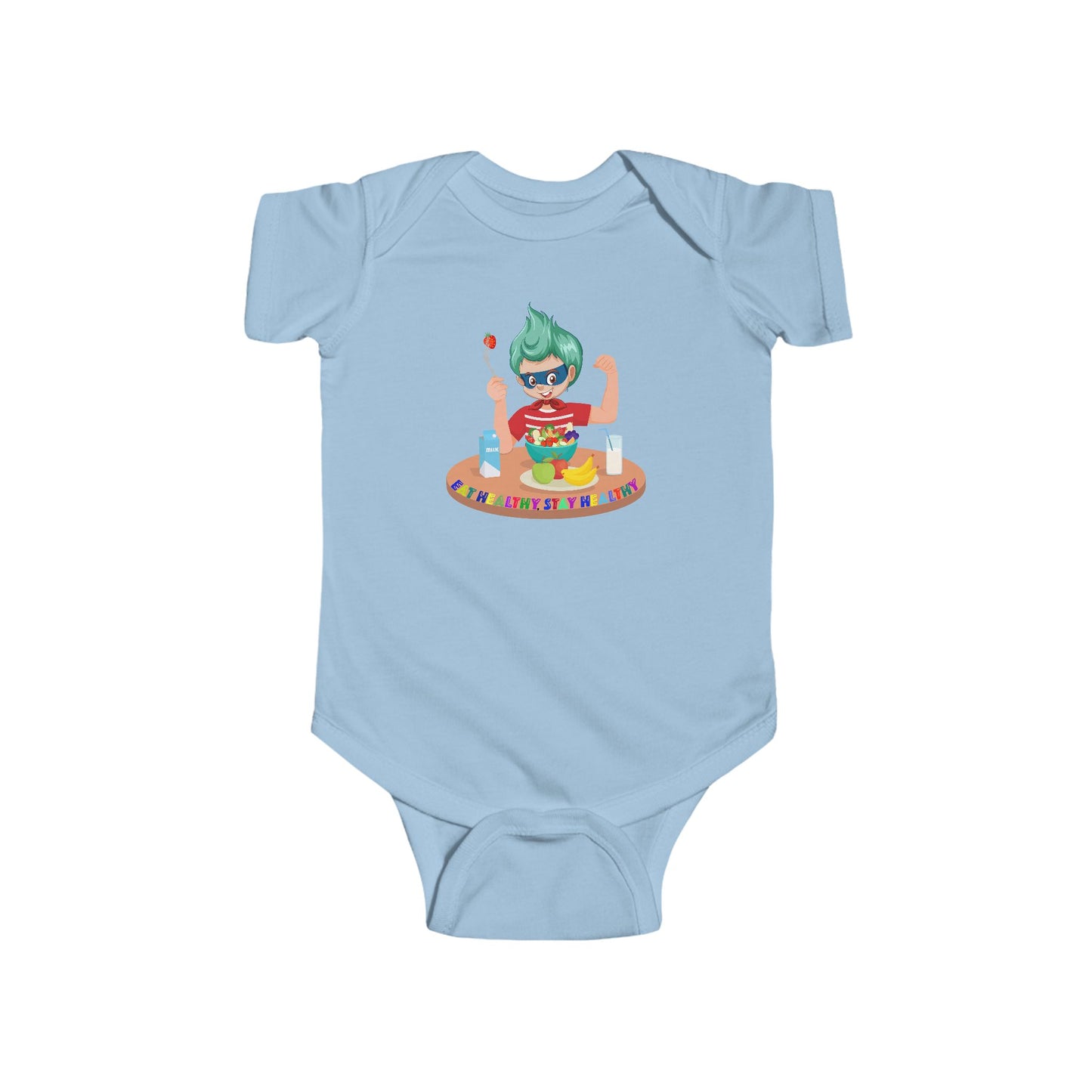 Infant Bodysuit - super kiddo eating healthy food