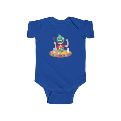 Infant Bodysuit - super kiddo eating healthy food - [[{"value":"Wonderwear Kid"}]]