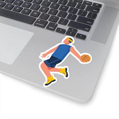 Kiss-Cut Stickers - Basketball in Action Printify