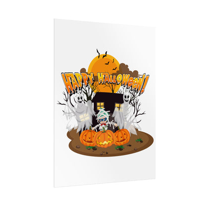 Rolled Posters - Super kiddo with ghost - [[{"value":"Wonderwear Kid"}]]